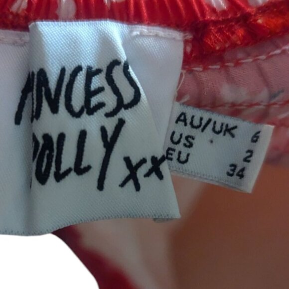 Princess Polly Mini Red Floral Dress 2 - Picture 6 of 7